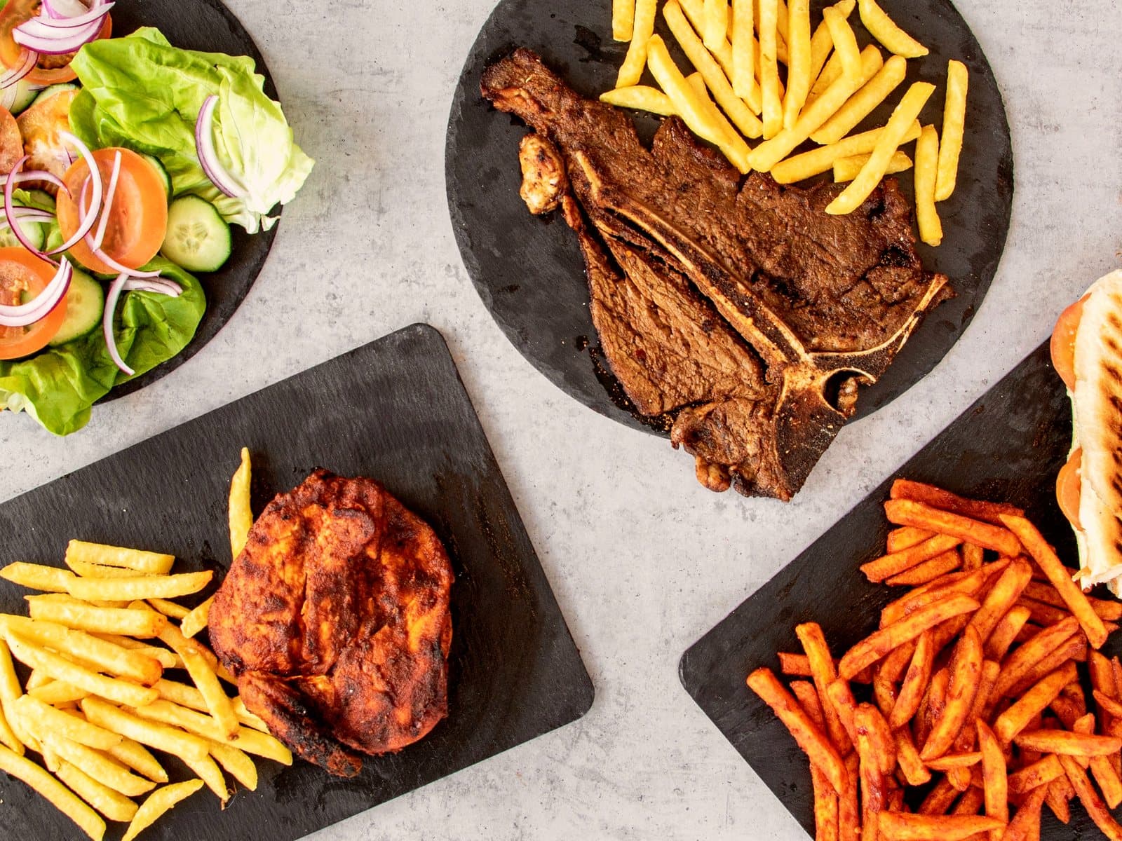 Freshly prepared dishes at Delicious Corner
